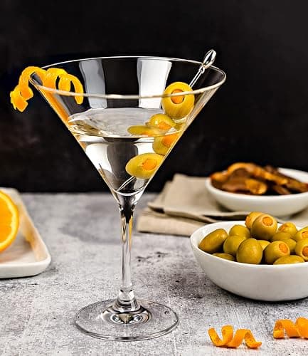 LUNA & MANTHA Martini Glasses, Martini Cocktail Glasses for Margarita, Manhattan, Cosmopolitan, Espresso, Home Bar, Evening Parties, Birthdays, Housewarming Gift,Set of 4-9oz thumbnail 9