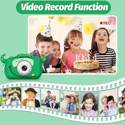 Goopow Kids Camera Toys for 3-8 Year Old Girls Boys,Children Digital Video Camcorder Camera with Cartoon Soft Cover, Best Chritmas Birthday Festival Gift for Kids thumbnail 7