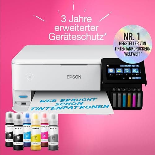 Epson EcoTank ET-8500 Tintentankdrucker | Fotodruck | 6-Farb-Tintensystem | WLAN | A4 | Drucken, Kopieren, Scannen | 10.9 cm Touchscreen | Duplexdruck | hinterer Papiereinzug thumbnail 6