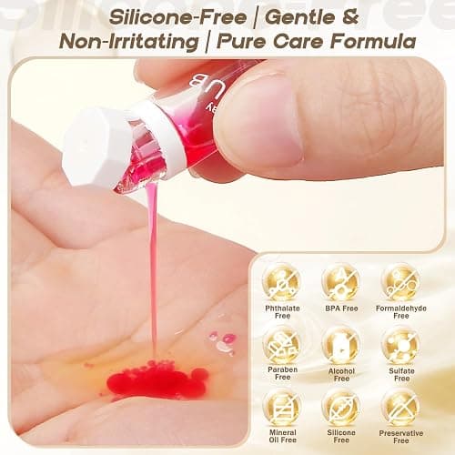 SAHIPUB Hair Oil Perfume - 40 Pcs Hair Perfume & Oil Serum Treatment Avocado Nourishing Shining for Women Man Frizz Dry Damaged Hair, Leave-in Serum Long Lasting Scent (Wild Rose) thumbnail 6