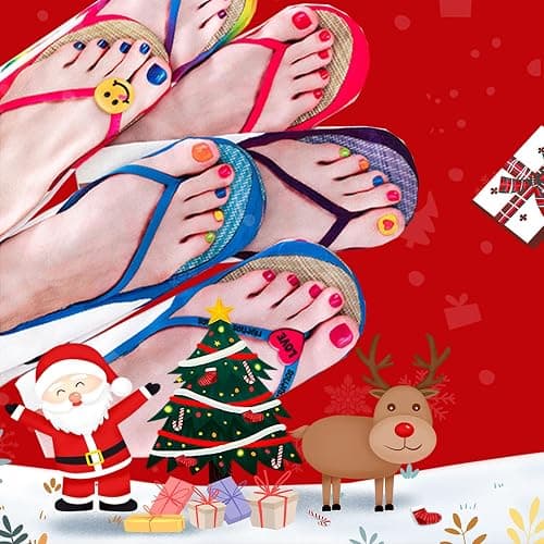 Flip Flop Funny 3D Print Girls Foot Socks - Women's No Show Socks, 3 Pairs (6-10) thumbnail 9