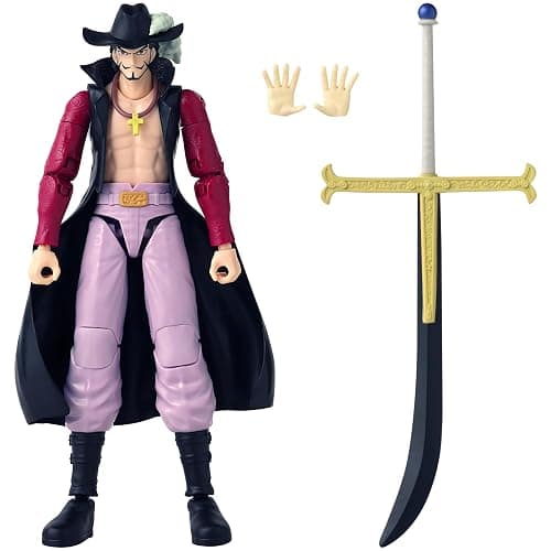 ANIME HEROES - One Piece - Dracule Mihawk Action Figure | One Piece 6 Inch Action Figure Anime Heroes - Dracule Mihawk thumbnail 6