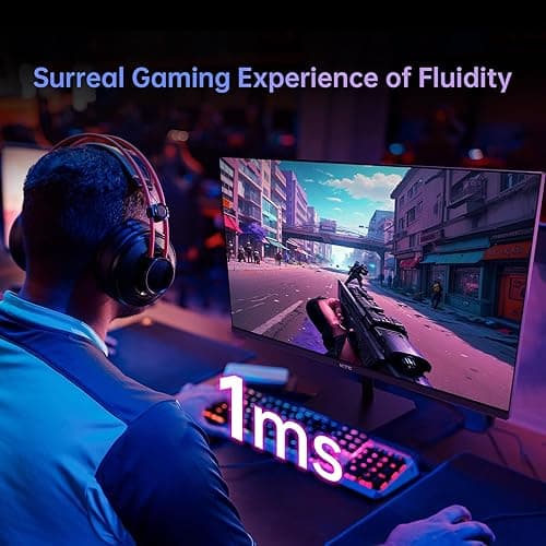 KTC 24.5'' Gaming Monitor 180Hz FHD,Fast IPS 1080P 1 ms, 128% sRGB HDR10,Freesync HDMI x 2 /DP x 1 VESA Tilt Adjustable Xbox PS5 Switch (HDMI Cable Included) thumbnail 4