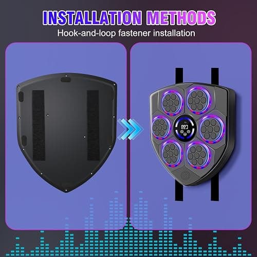 YORWHIN Smart Music Boxing Machine for Adults and Kids, Bluetooth Boxing Equipment with Boxing Gloves, Wall Mounted Electronic Punching Machine for Home Gym Workout Indoor thumbnail 8