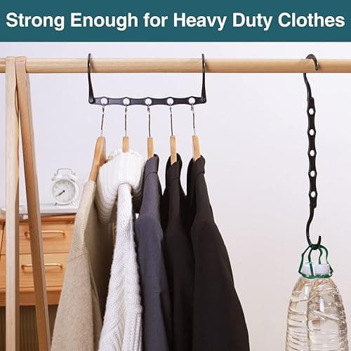 AMKUFO 6 Pack-Closet-Organizers-and-Storage, Magic-Hangers-Space-Saving-for-Clothes, Closer-Organizer-for-Closet-Organization, Space-Saver-Hanger-Organizer-for-Multipurpose, Dorm-Room-Essentials thumbnail 7