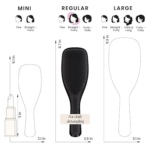 Tangle Teezer Ultimate Detangler Hairbrush - For Wet & Dry Hair - Detangling Brush for All Hair Types - Two-Tiered Teeth Reduce Breakage & Eliminate Knots - Liquorice Black thumbnail 7