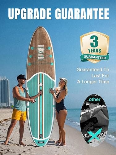 Niphean Inflatable Stand Up Paddle Board with SUP Accessories, Anti-Slip EVA Deck, 10’6’’ Inflatable Paddle Boards for Adults & Youth of All Skill Levels - Refreshing Mint Timber thumbnail 3