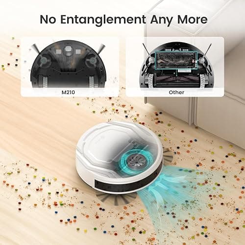 Lefant Robot Vacuum Cleaner, Strong Suction, 120 Mins Runtime, Slim, Low Noise, Automatic Self-Charging, Wi-Fi/App/Alexa Control, Ideal for Pet Hair Hard Floor and Daily Cleaning, M210 thumbnail 4