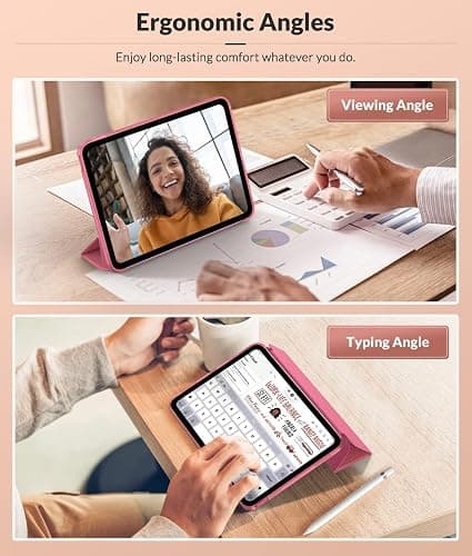 MoKo Case for New iPad (A16) 11th Generation 2025/ 10th Generation 2022, iPad 11 inch/ 10.9 inch Case with Soft TPU Translucent Frosted Back Cover, Auto Wake/Sleep, Support Touch ID, Watermelon thumbnail 5