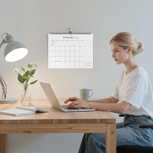 2026 Calendar for Wall, Cabbrix Wall Calendar 2026, 18 Months Calendar January 2026 to June 2027, 14.2" x 11.2" Monthly Calendar for Home Office School, Simplified thumbnail 2