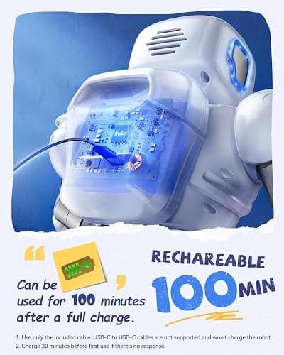 Ruko 1088 Smart Robots for Kids, Large Programmable Interactive RC Robot with Voice Control, APP Control, Present for 4 5 6 7 8 9 Years Old Kids Boys and Girls thumbnail 7