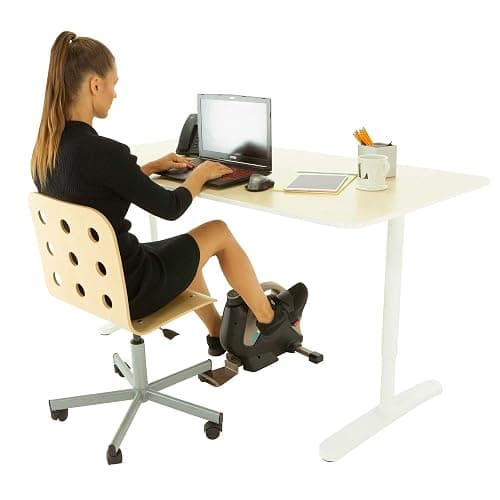EXERPEUTIC Bluetooth Under Desk Exercise Bike with Extendable Chair Hook for All User Height and Free MycloudFitness APP, Gold, Black (7149) not EXERPEUTIC 900E Bluetooth Under Desk All User Height thumbnail 2