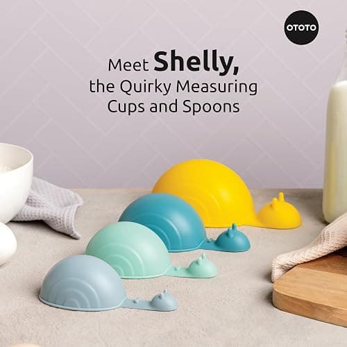 OTOTO Measuring Spoons Set - Teaspoons for Dry & Liquid Ingredients, BPA-free & Dishwasher Safe, Funny Gifts, Baking Accessories, Unique Kitchen Gadgets (Shelly) thumbnail 2