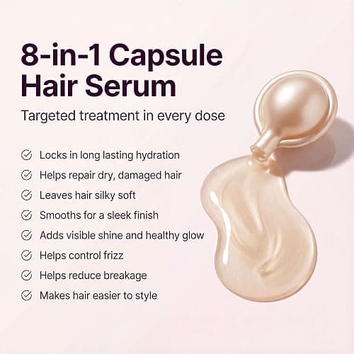 sohl-I.D. Hair Serum for Frizzy Hair, Treatment for Dry & Damaged Strands, Suitable for Curly Hair, Aceite y Gotas para el Cabello, Tratamiento para Cabello Seco y Maltratado, Smooth & Shine Capsules thumbnail 5