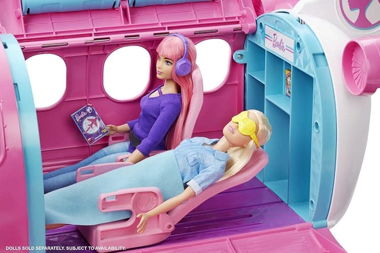 Barbie Toy Airplane Playset, Dreamplane with 15+ Doll-Sized Accessories Including Puppy, Snack Cart, Reclining Seats & More (Amazon Exclusive) - DreamPlane thumbnail 5
