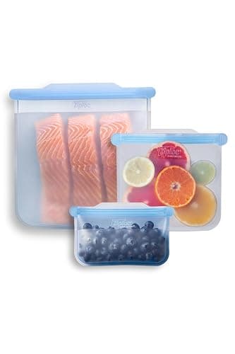 Ziploc Endurables Small, Medium, and Large Pouch, Reusable Silicone Bags and Food Storage Meal Prep Containers for Freezer, Oven, and Microwave, Dishwasher Safe - Image 1