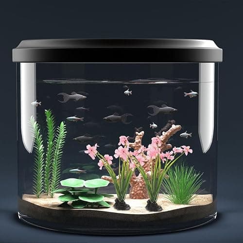 Balacoo 2 Pcs Pink Fish Tank Decor: Plastic Realistic Aquarium Plants, Silk Aquarium Plants for Betta Fish Tank Landscaping Decorations (Pink, 8.3 Inch) thumbnail 6