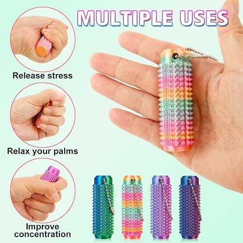 4 Pack Little Ouchies Pain Fidget, Pain Stim Fidget Toys for Adults and Teens 3D Printed Stim Sensory Toys for Birthday Stocking Stuffers Gifts Goodie Bag Stress Relief Keychain thumbnail 6