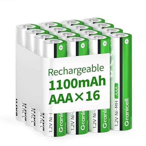 Granicell AAA Rechargeable Batteries 1100 mAh High Capacity 1300 Cycle,1.2V NiMH Low Self Discharge Triple AAA Battery,16 Pack - Image 1