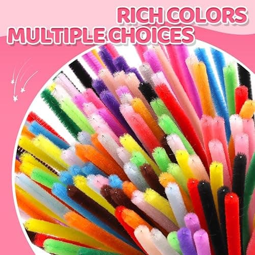 GAGANIU Glitter Gold Craft Pipe Cleaners, Bright Color Chenille Stems for Crafts – 12 inch Craft Supplies for DIY Projects, Art Activities, Decorations & More thumbnail 3