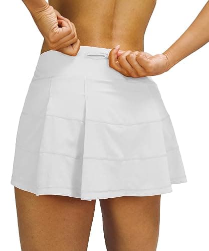 MEIVSO Women's Pleated Workout Tennis Skirts with Pockets Activewear Sports Skort Built-in Shorts thumbnail 6