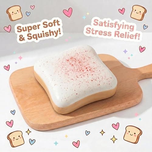 Bread Butter Squishies Slow Rising Squishy Jumbo Soft Toast Bread Foam Realistic Food Design Korean Pastry Style Stress Relief Squeeze Toy Slow Rise Texture Sensory Gift for Desk Home thumbnail 3