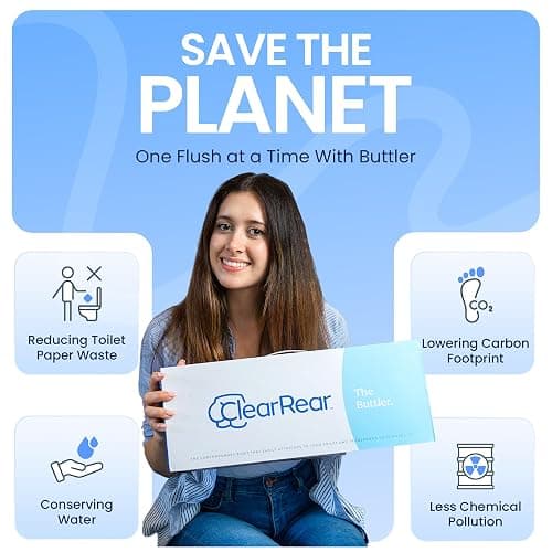 CLEAR REAR Bidet Attachment for Toilet Seat - Non-Electric with Self Cleaning Nozzles, Leak Proof Connectors, Adjustable Water Spray, Rear & Feminine Wash - Hygienic Bathroom Upgrades (White) thumbnail 6
