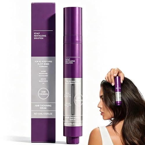 Hair Thickening Serum for Hair Loss, Korean Hair Growth Serum Roll On for Men and Women, Clinically Tested Rosemary Hair Growth Oil for Thinning Hair, Scalp Treatment, 0.5 Fl Oz - Image 1