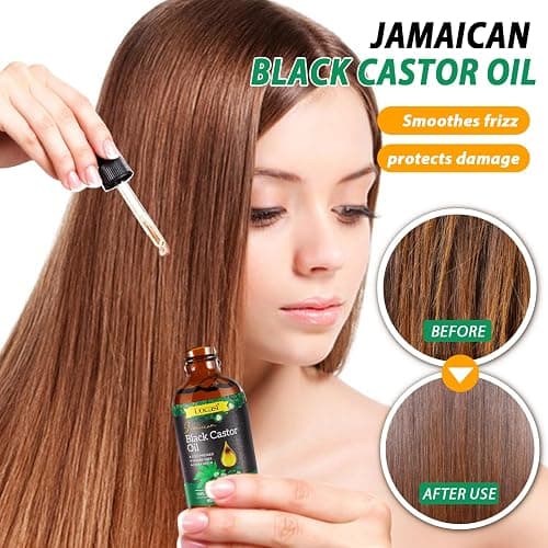 Uocasi 2Pack Jamaican Black Castor Oil, 100% Pure Cold Pressed in Glass Bottles, Body Massage, Hair Growth, Eyebrow Nourishment, 4.04 Oz thumbnail 7