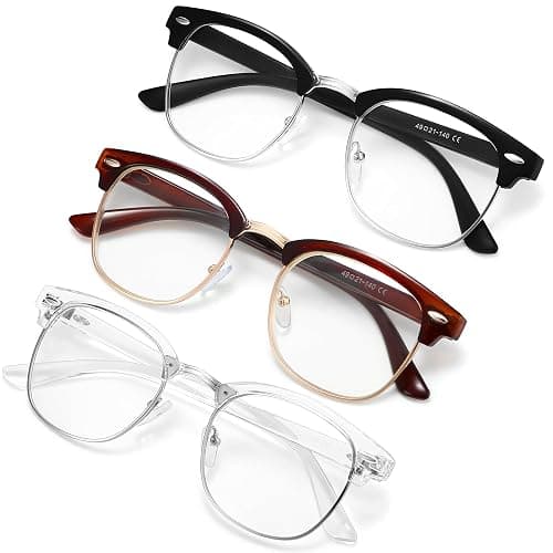racico Blue Light Glasses for Men & Women - Mixed Material + Metal Frames with UV Protection Coating - Image 1