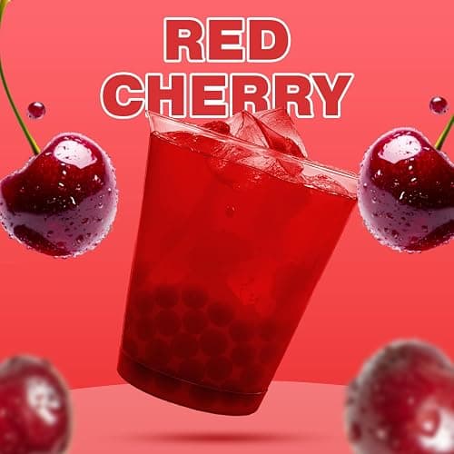 ICEE by BobaVida Blue Raspberry & Red Cherry Popping Boba Pearls Variety Pack | ICEE-Inspired Flavor | Popping Boba For Drink & Desserts | Includes Straws | Fruit Boba Pearls | 1 flavor each (2 Tubs) thumbnail 2