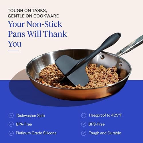 GIR: Get It Right Premium Silicone Quad Meat Chopper with 4 Blade Design - Kitchen Tools Meat Smasher for Ground beef, Potato Mash and Hamburger - Ultimate - 12 IN, Black thumbnail 5