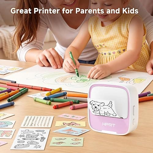 HPRT Sticker Printer, S1 Mini Portable Thermal Inkless Label Printer Pink | Sticker Maker with Bluetooth Stable Connection & for Notes, Journal, Home, Office, Kids, DIY Free App with Multiple Templates thumbnail 4