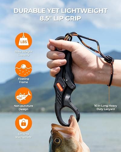 KastKing SteelStream Fishing Tool Set, Fishing Gear - Corrosion Resistant Fishing Pliers, Fillet Knife, Fishing Scissors, Fish Lip Gripper, Multi-Functional Jaw, Fishing Gifts for Men thumbnail 6