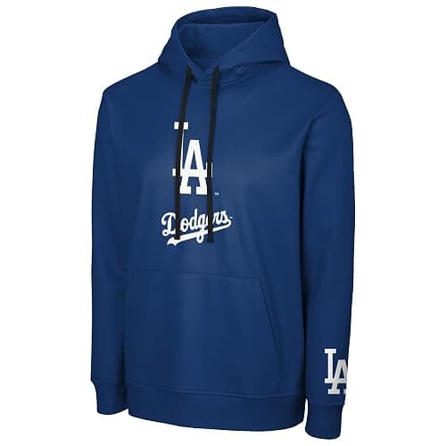FOCO MLB Men's Official Primary Logo Wordmark Polyester Pullover Hoodie Sweatshirt - Image 1