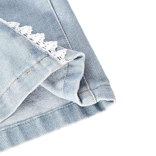 Nivne Tco Girls Baggy Jeans, Wide Leg Pants with Lace Trim - Trendy Loose Fit Casual Pants with Pockets for Everyday Wear thumbnail 4