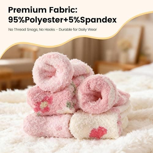 UPCOZY Fluffy Fuzzy Socks Gifts for Women,Winter Cozy Soft Warm Plush Socks Gifts for girlfriend. thumbnail 3