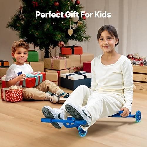 VEVOR Ride on Scooter, Load Capacity of 198 lbs, Swing Side-to-Side for Amazing Ride Powered by Zig-Zag Motion, Ride on Drifting Toy for Ages 10+, Rides on Any Hard Surface for Indoor & Outdoor, Blue thumbnail 2
