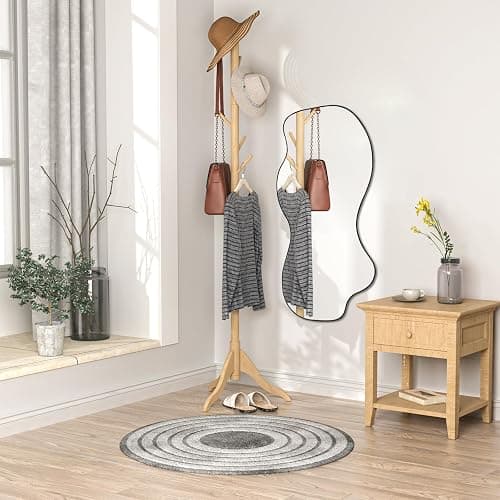 POZINO Irregular Mirror, 47.2"x21.6" Asymmetrical Frameless Mirror, Abstract Wall Mirrors, Modern Odd Shape Mirrors for Living Room Bathroom Bedroom Entryway, Hangs Vertically or Horizontally thumbnail 3