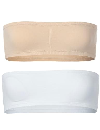 Popular Girl's Bandeau Bra with Removable Padding - Strapless Tube Bra for Girls and Teens, Seamless - Image 1