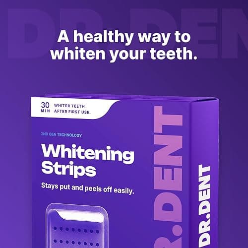 DRDENT Purple Teeth Whitening Strips 21 Treatments - Safe for Enamel - Non Sensitive Teeth Whitening - Whitening Without Any Harm - Pack of 42 thumbnail 3