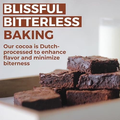 Cocoa Powder (8 oz) Dutch Processed Cocoa Powder, Unsweetened, Extra Rich Cocoa Flavor, 22-24% Fat, Premium Culinary Grade, Non-GMO Sourced, Fair Trade Certified, Perfect Cocoa for Baking and Cooking thumbnail 5