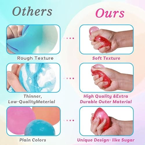Fidget Toys Stress Cube, Cube Squishies Anxiety Stress Relief, Ice Squishy Stress Cube-Drop Malt Sugar Balls, Sensory Toys for Kids with Autism, Fidgets for Classroom Prize Toys (1pack Pink) thumbnail 5