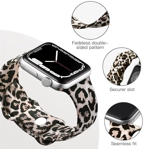 Easuny Compatible with Watch Band 38mm 40mm 41mm 42mm 44mm 45mm 49mm for Women, Butterflies Print Soft Silicone Floral Fadeless Wristband Sport Strap for Watch SE Series 9 8 7 6 5 4 3 2 1 Ultra thumbnail 4