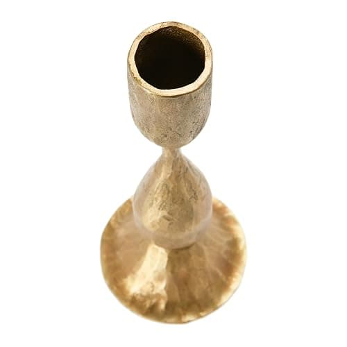 Creative Co-Op Round Hand-Forged Metal Taper Holder, Antique Brass Finish thumbnail 6
