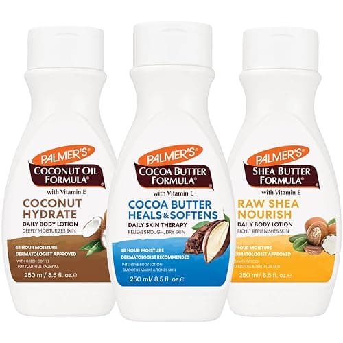 Palmer's Body Lotion for Women & Men Variety Pack, Vitamin E Lotion Set for Dry Skin, 48 Hour Moisturization, 8.5 oz flip cap bottles (Pack of 3) - Image 1