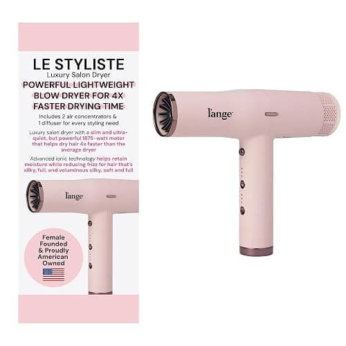 L'ANGE HAIR Le Styliste Luxury Hair Dryer | Quiet Brushless Blow Dryer with Diffuser | 1875 Watts for 4X Faster Drying | Hairdryer with 3 Heat & Speed Settings | Best Hair Dryers for Blowouts - Image 1