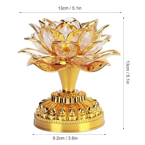 OUKENS Lotus Flower Lamp,Buddhist Lamp, 110-240v Us Plug Buddha Light Led Lotus 7 Colorful Golden Buddha Night Light Buddhism Faith Supplies(1Pcs) thumbnail 4