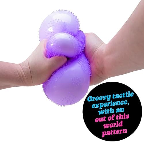 Schylling Super NeeDoh Fuzzball Stress Ball Fidget Toy - Huge 4.5" in Diameter - Jumbo Squishy Squeezy Fun - Colors Assorted - Ages 3+ thumbnail 7