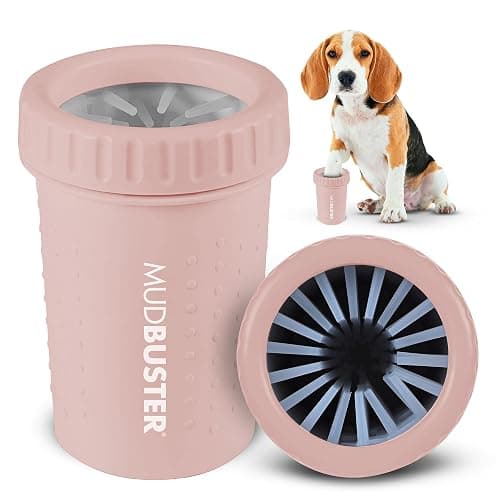 Dexas MudBuster Medium Dog Paw Cleaner, Blush, Fits 1.5"-2.5" Wide Paws, Gentle Silicone Bristles for Quick, Easy Cleaning - Image 1